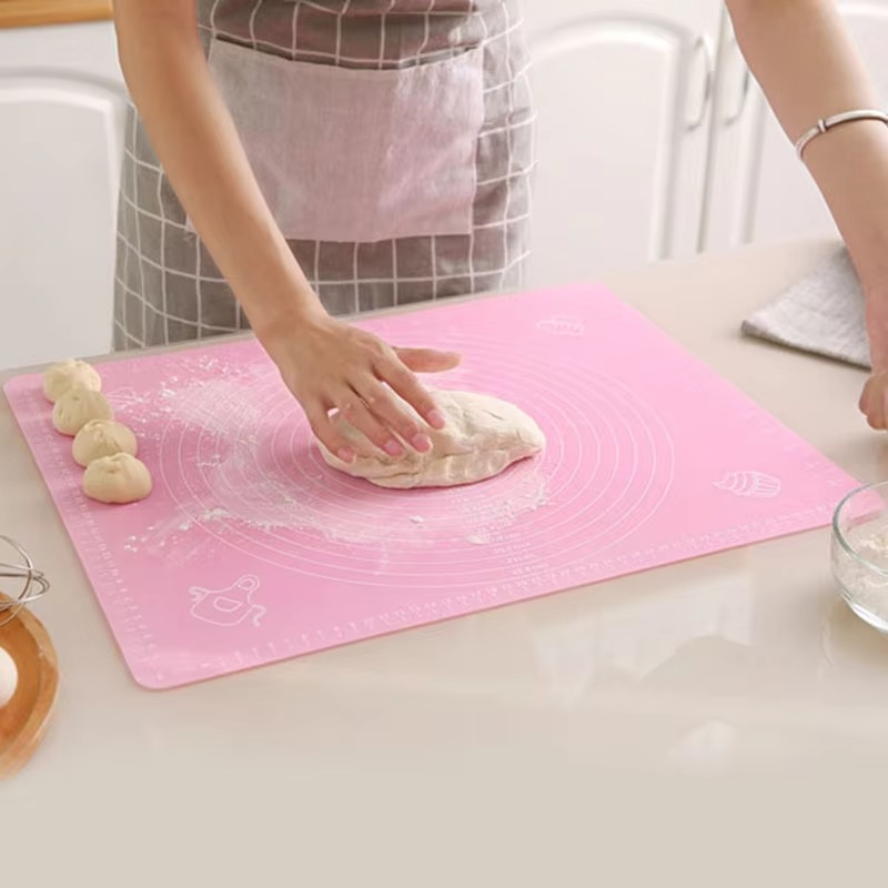 Non-Stick Silicone Baking roti Mat large size With Measurements Heat Resistant Cookie Sheet Oven Liner 40*50cm (Multi color)