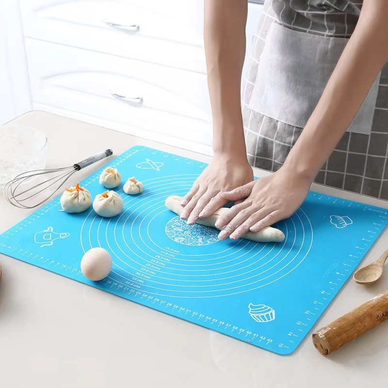 Non-Stick Silicone Baking roti Mat large size With Measurements Heat Resistant Cookie Sheet Oven Liner 40*50cm (Multi color)