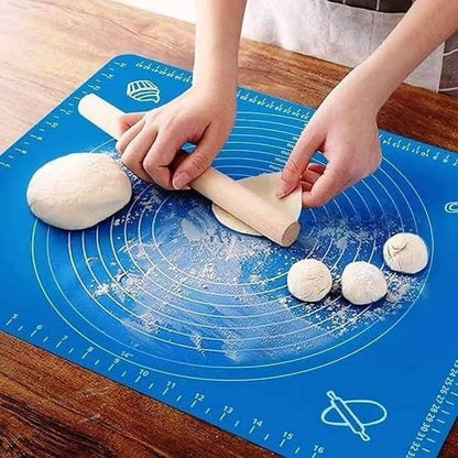 Non-Stick Silicone Baking roti Mat large size With Measurements Heat Resistant Cookie Sheet Oven Liner 40*50cm (Multi color)
