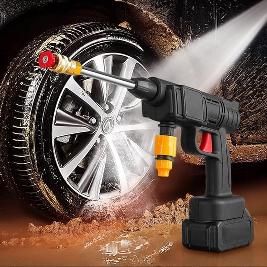 Automatic Cordless Car Wash Spray Gun | 48V High Pressure Lithium Battery | Wireless Foam Jet Washer (Single Battery)