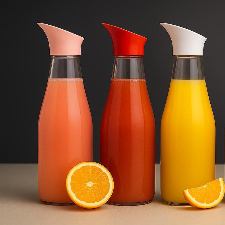 Turkish Style 1400 Ml Heavy Glass Bottle Elegant Durable Classic Design For Daily Use And Storage (Random Color Cap)